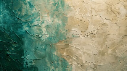Tranquil sea green and almond beige textured background, symbolizing harmony and simplicity.