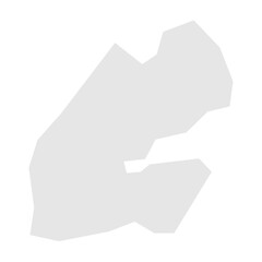 Djibouti country simplified map. Light grey silhouette with sharp corners isolated on white background. Simple vector icon