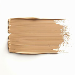 beige paint brush isolated on white background - Generative AI	