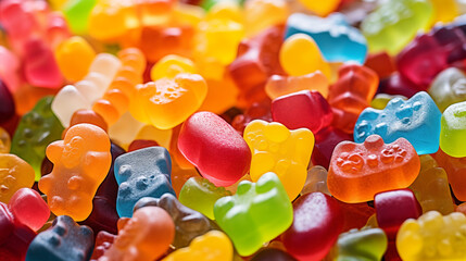 assortement of gummy showcasing