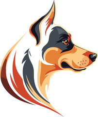 Artful Canines Elegant Dog Vector Illustrations for Refined Designs