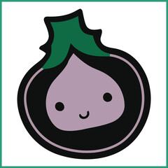 Mango Steen color vector illustration