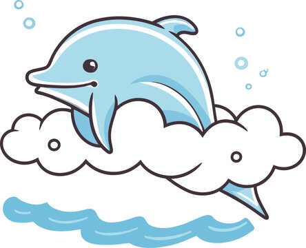 Enigmatic Euphony Dolphin Vector Illustration