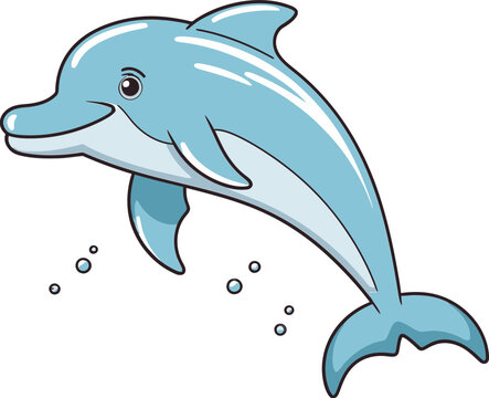 Coastal Cantata Dolphin Vector Art