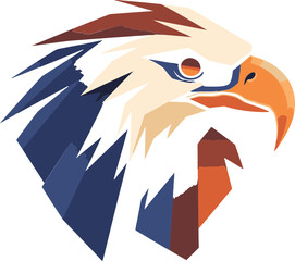 Eagle Close-Up Expertly Crafted Vector Rendering