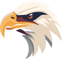 Magnificent Eagle Close-Up Dynamic Vector Illustration
