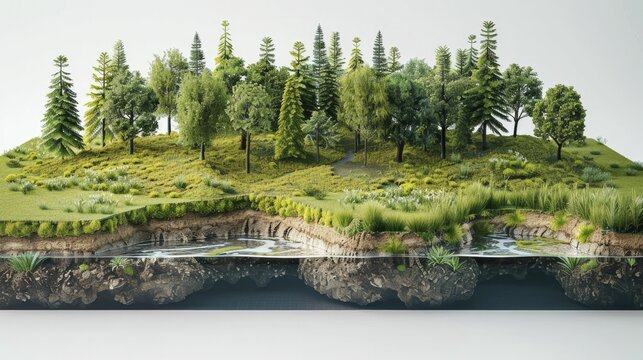 A graphical representation of alternative non-forest land uses and their comparative environmental impacts, prompting discussion on sustainable land management.