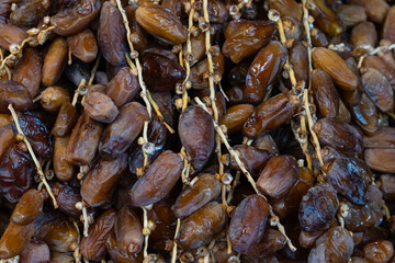 The Food of Ramadan Cuisine Dates Fruits (Hurma), Eminonu Fatih, Istanbul Turkiye (Turkey)