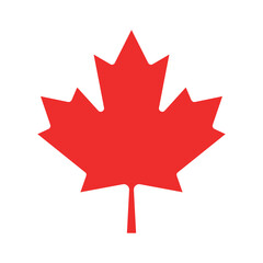 canadian maple leaf vector icon, red vector illustration, canada vector symbol clip art