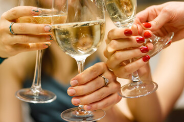 Celebratory Toast with Sparkling Wine