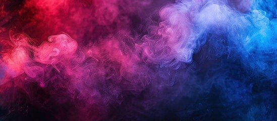 Obraz na płótnie Canvas Colorful dramatic red, blue, and purple colors smoke or fog for abstract background. AI generated