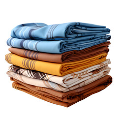 stack of clothes glass of cola with ice gift box with ribbon isolated soft smooth lighting only png premium high quality