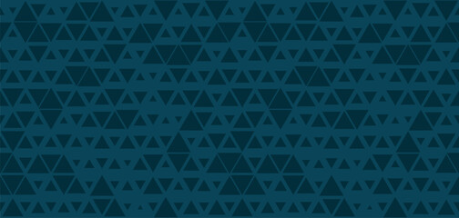 Fototapeta na wymiar Dark blue vector seamless pattern with small triangles. Stylish modern background with halftone effect, randomly scattered shapes, diamonds, grid. Subtle minimal texture. Trendy repeated geo design