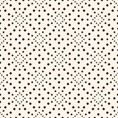 Simple minimal dotted seamless pattern. Vector geometric minimalist texture with small dots, circles in regular grid. Abstract black and white background. Monochrome modern repeated decorative design