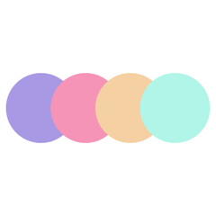 Circle Color Palette Illustration with Four Colors