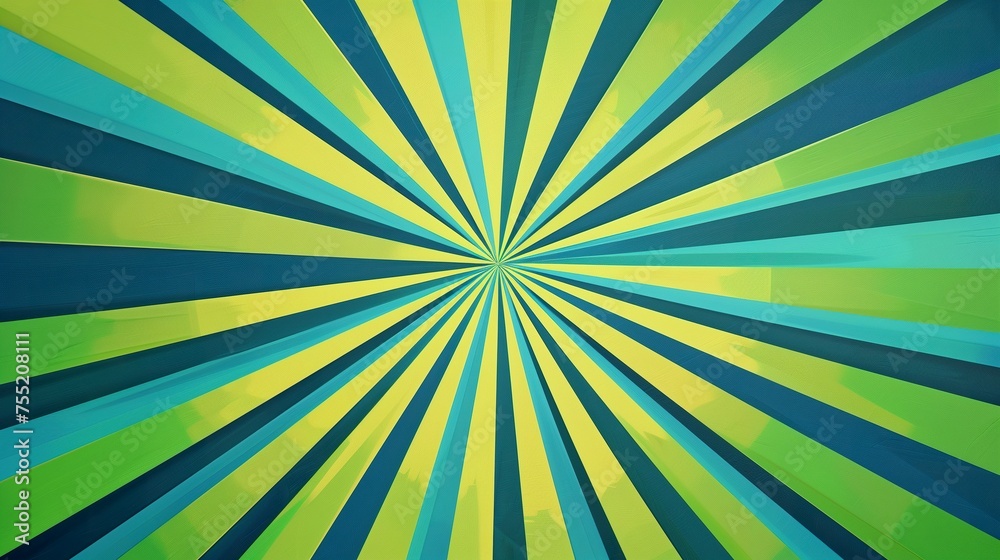 Wall mural abstract background with geometric pattern in sunburst style with thick lines. illustration of brigh