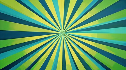 Obraz premium Abstract background with geometric pattern in sunburst style with thick lines. Illustration of bright colors and solid shapes in graphic design.