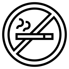 No smoking icon sign. Cigar, tobacco prohibition logo symbol. Vector illustration image. Isolated on white background.