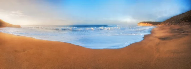 Foto op Plexiglas Panorama of the sandy bay at Bells Beach, Great Ocean Road, Australia © Cameo