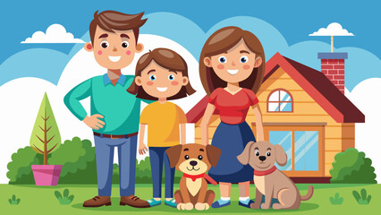 Obraz na płótnie Canvas illustration of a happy family