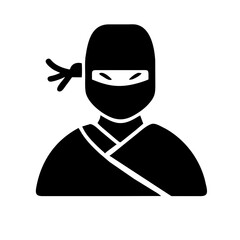 Silhouette of ninja Vector