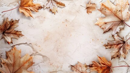 Autumn leaves border with a central space for text, capturing the essence of the fall season