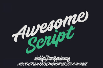 Best Alphabet Signatures Handdraw Brush Script Logotype Font lettering handwritten