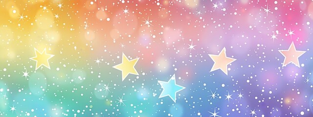 Cute stars pastel colors background Generative AI