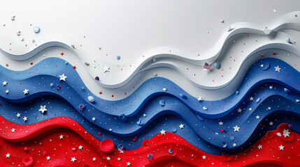 Background for a Glittering Dreamscape The American Flag in a Cosmic Celebration before Election Day Digital Art Illustration