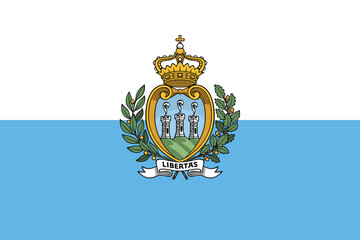 San Marino vector flag in official colors and 3:2 aspect ratio.