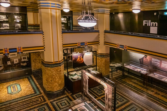 City Archives of Amsterdam (Stadsarchief Amsterdam) interior. Impressive Treasure Room, dating from 1926: Amsterdam&rsquo;s history is a treasure trove of stories. AMSTERDAM, The NETHERLANDS. March 6, 2024.