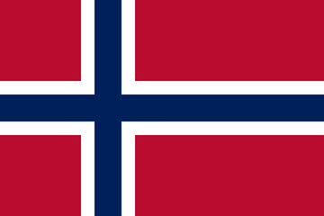 Norway vector flag in official colors and 3:2 aspect ratio.