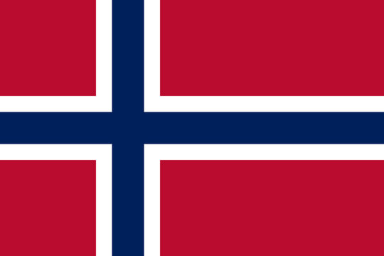 Norway vector flag in official colors and 3:2 aspect ratio.