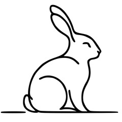 Minimalist rabbit illustration