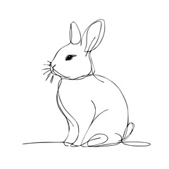 Minimalist rabbit illustration