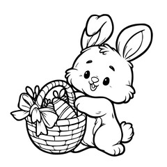 Easter bunny coloring page for holiday