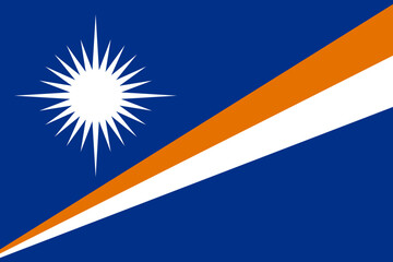 Marshall Islands vector flag in official colors and 3:2 aspect ratio.