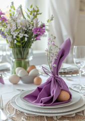 Easter Elegance with Purple Accents