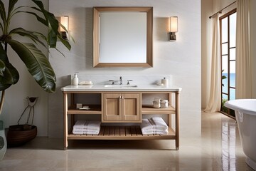 Standalone Vanity & Stylish Storage: Luxurious Spa-Like Bathroom Concepts Gallery