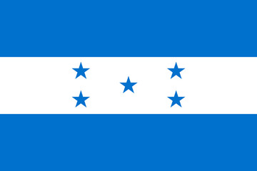 Obraz na płótnie Canvas Honduras vector flag in official colors and 3:2 aspect ratio.