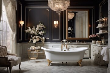 Clawfoot Tub Elegance: Luxurious Spa-Inspired Bathroom Concepts with Vintage Touches