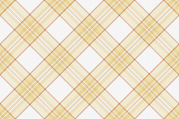 Romantic plaid check texture, industry seamless background tartan. Up textile vector fabric pattern in white and light colors.