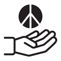 peace glyph icon