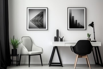 Monocolor Office: Minimalist Monochrome Home Office Concepts