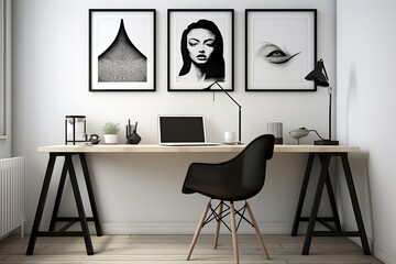 Monochromatic Minimalism: Inspirational Concepts for a Home Office