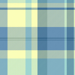 Part fabric check vector, fluffy plaid pattern texture. Decorate background seamless textile tartan in cyan and light colors.