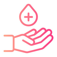 Fototapeta premium blood donation gradient icon