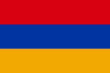 Armenia vector flag in official colors and 3:2 aspect ratio. - obrazy, fototapety, plakaty