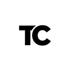 Letter T and C, TC logo design template. Minimal monogram initial based logotype.