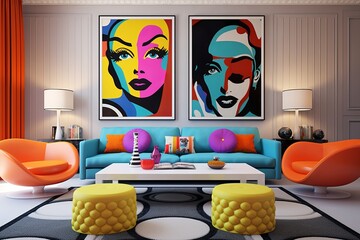 Pop Culture Paradise: Funky Design in a Vibrant Pop Art Inspired Living Room
